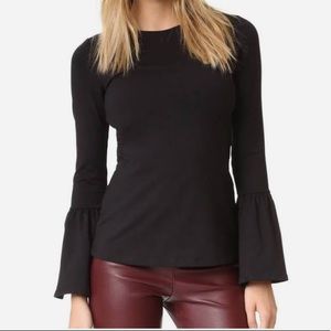 Susana Monaco Black Bell Sleeve Top